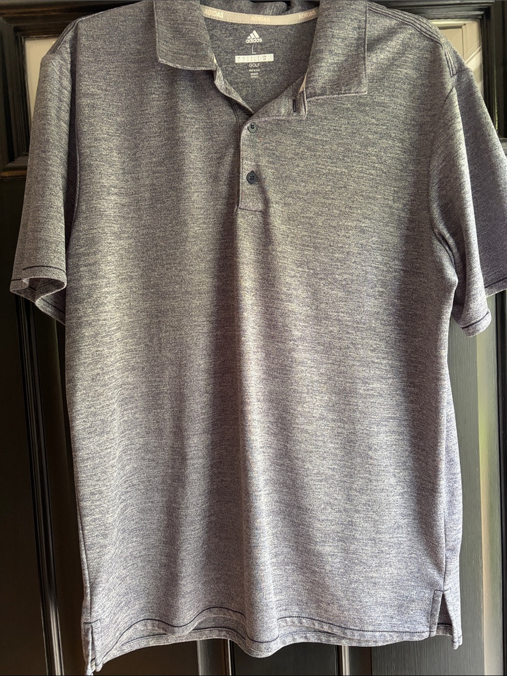 adidas Men’s Heather Charcoal Polo — bluish Gray Blend